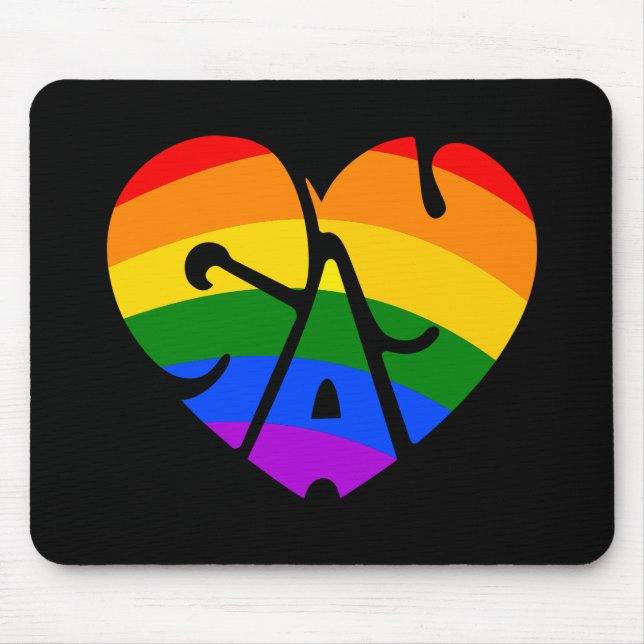 Tapis De Souris Coeur gay (Devant)