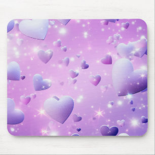 Tapis de souris Cœur Lumière Violette