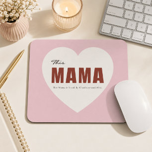 Tapis de souris Cœur Maman Personnalisé Moderne