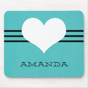 Tapis De Souris Coeur moderne Mousepad d'Aqua