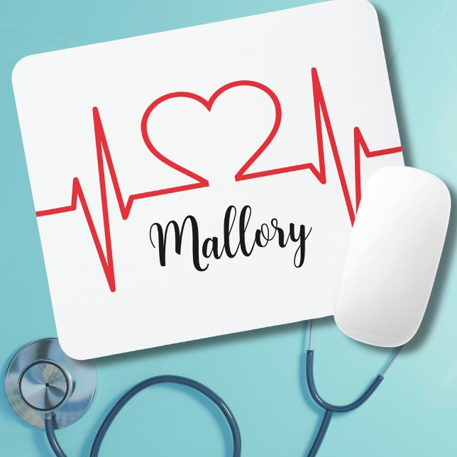 Tapis De Souris Coeur personnalisé Simple Médicale (Créateur téléchargé)