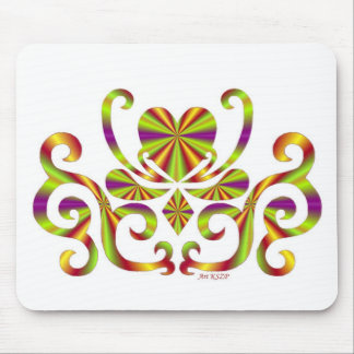 Tapis De Souris Coeur sur le lis - arc-en-ciel