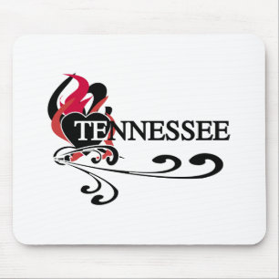 Tapis De Souris Coeur Tennessee du feu