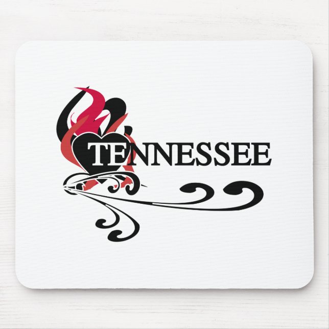 Tapis De Souris Coeur Tennessee du feu (Devant)