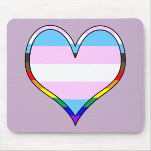 Tapis De Souris Coeur Trans Pride