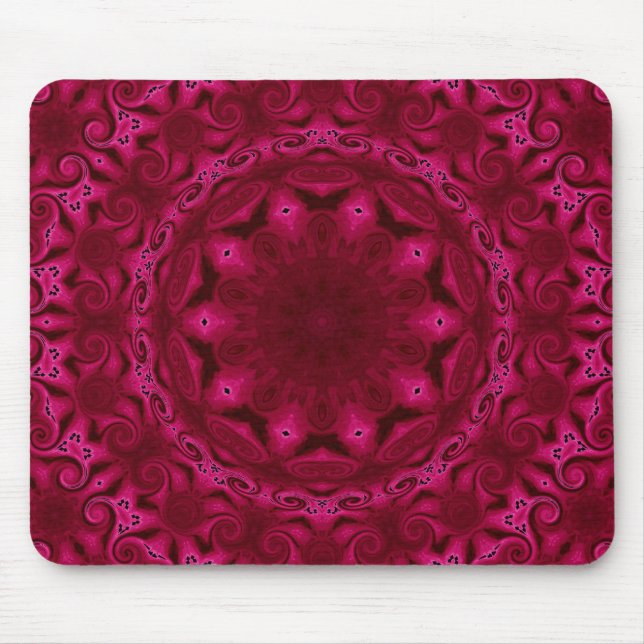 Tapis De Souris Coeurs abstraits et fleurs mousepad (Devant)
