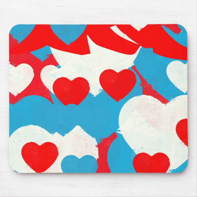 Tapis De Souris Coeurs d'amour (Devant)