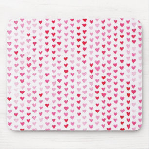 Tapis De Souris Coeurs d'aquarelle