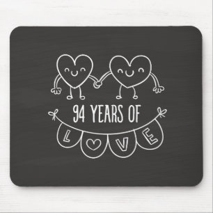 Tapis De Souris Coeurs de calèche-cadeaux du 94e anniversaire