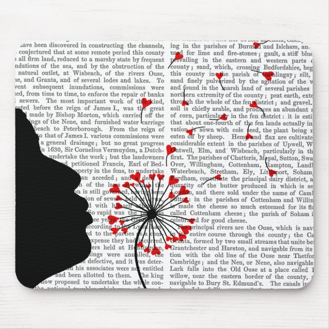 Tapis De Souris Coeurs de Dandelion (Devant)