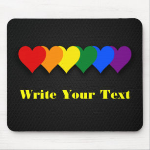Tapis De Souris Coeurs de fierté LGBT