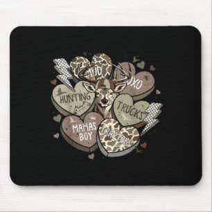 Tapis De Souris Cœurs de la Saint-Valentin en bonbons à carreaux r