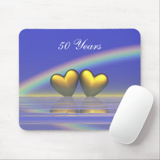 Tapis De Souris Coeurs d'or du 50e anniversaire