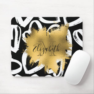Tapis De Souris Coeurs Motif et Golden Foil