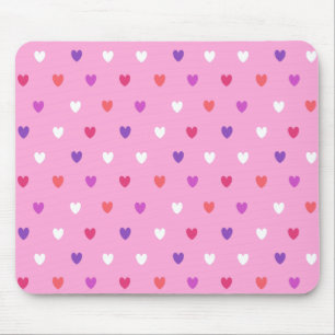 Tapis De Souris Coeurs polka rose