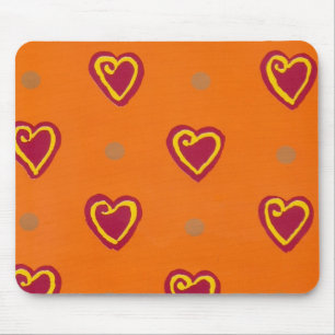 Tapis De Souris Coeurs rouges