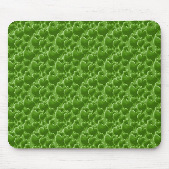 Tapis De Souris Coeurs verts (Devant)