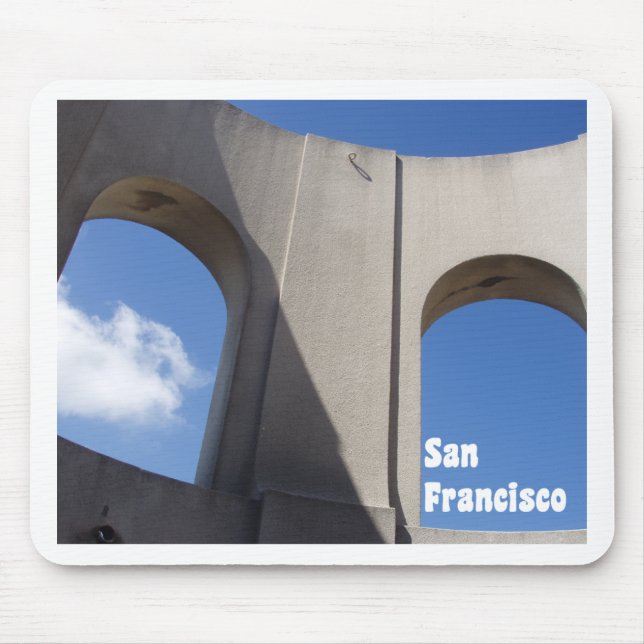 Tapis De Souris Coit Tower Closeup Pittoresque Vista Design (Devant)