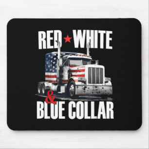 Tapis De Souris Col Bleu Blanc Et Rouge Patriote Américain