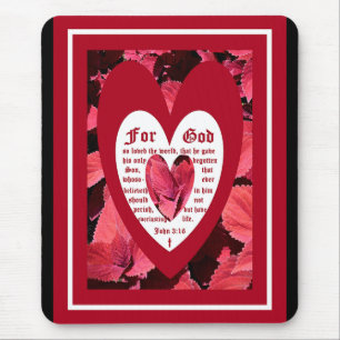Tapis De Souris Coleus Gros plan avec John 3:16