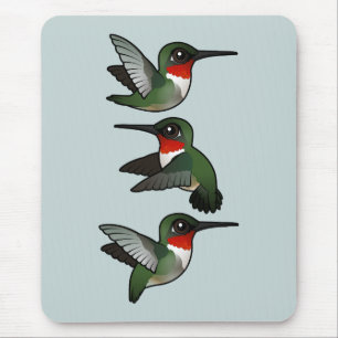 Tapis De Souris Colibri à gorge rubis volant