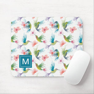 Tapis De Souris Colibris et fleurs