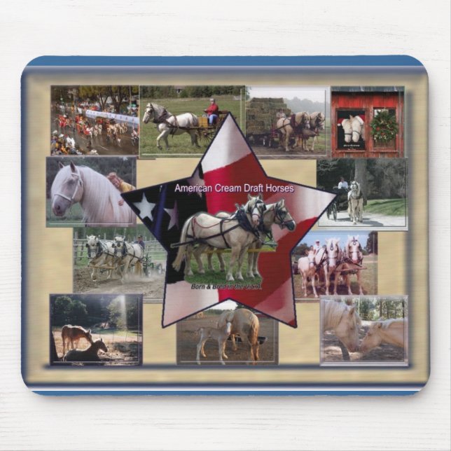 Tapis De Souris Collage crème américain (Devant)