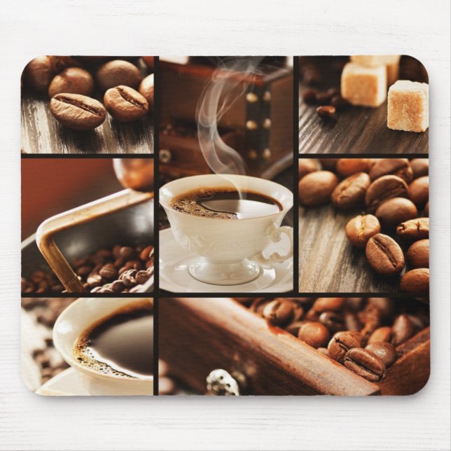 Tapis De Souris Collage de café (Devant)