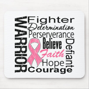 Tapis De Souris Collage de guerrier de cancer du sein
