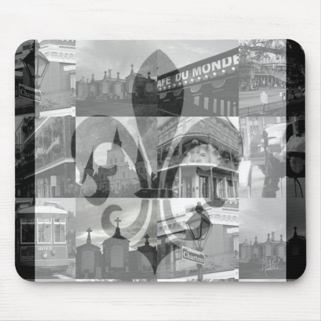 Tapis De Souris Collage de la Nouvelle-Orléans [Mousepad] (Devant)