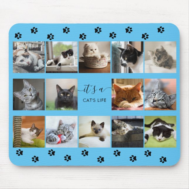 Tapis De Souris Collage de photos de chat avec Pad de souris Empre (Devant)