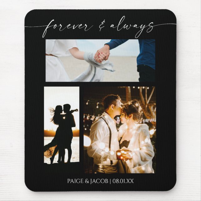 Tapis De Souris Collage de photos d'images Forever & Always Modern (Devant)