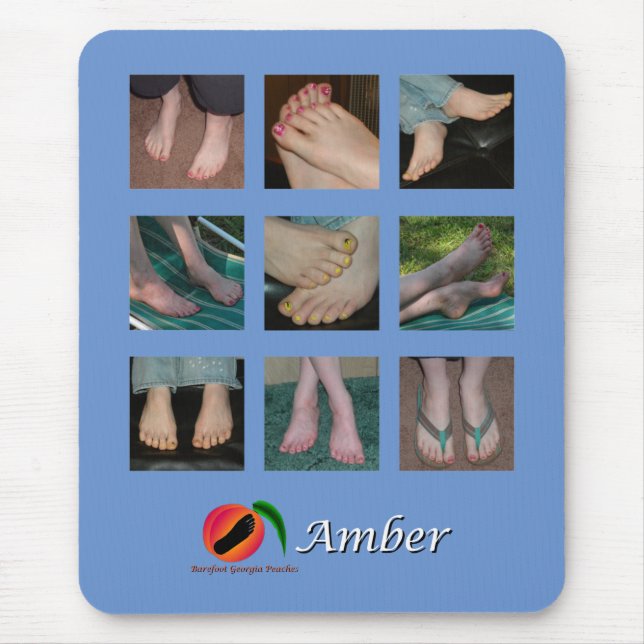 Tapis De Souris Collage de pieds en ambre Mousepad (Devant)