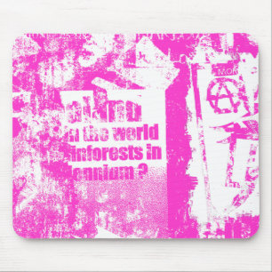 Tapis De Souris Collage de punk rose