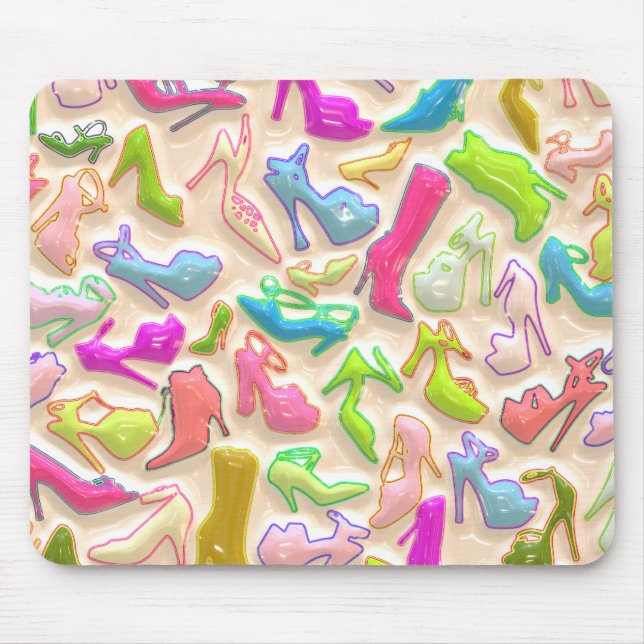 Tapis De Souris Collage des chaussures des femmes (Devant)