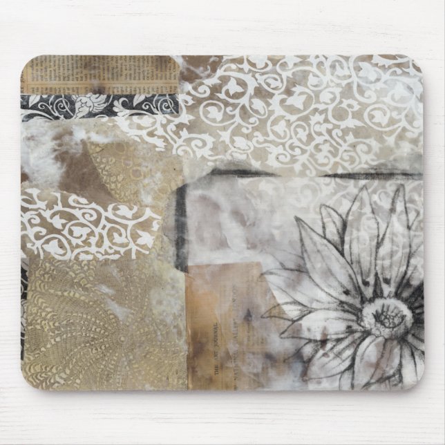 Tapis De Souris Collage Fleur II (Devant)