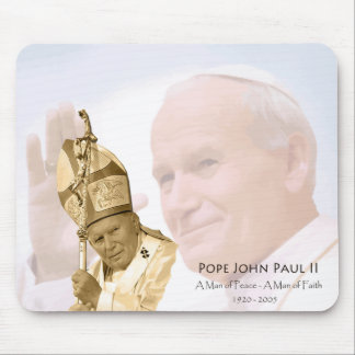 Tapis De Souris Collage Mousepad de Pape Jean Paul II