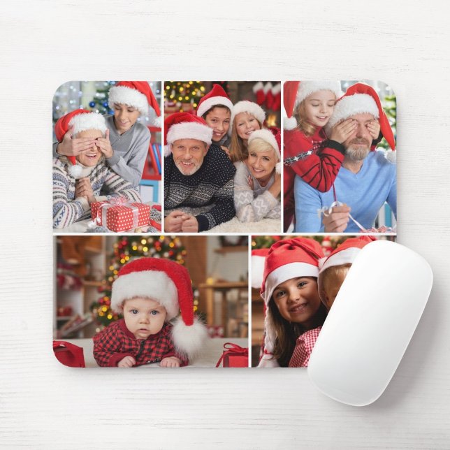 Tapis De Souris Collage photo de Noël 5 Personnalisé (Créateur téléchargé)