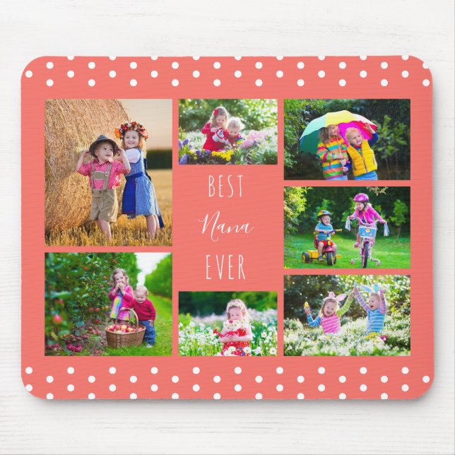 Tapis De Souris Collage photo Meilleur corail Nana Ever (Devant)