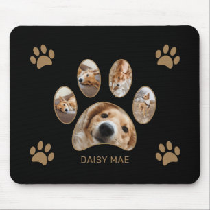 Tapis De Souris Collage photo personnalisé avec empreinte de patte