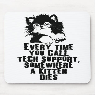 Tapis de souris collectable du support technique