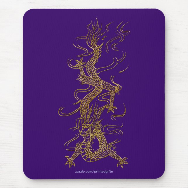 Tapis De Souris Collection de mousepad de dragon doré ASIE (Devant)