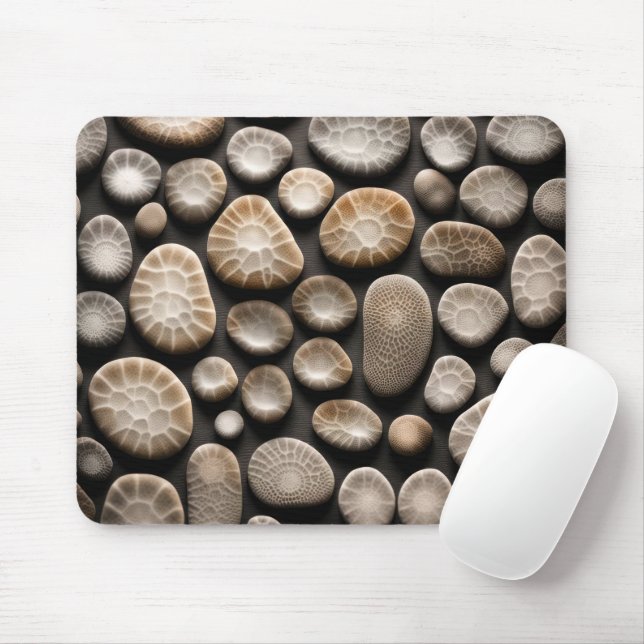 Tapis De Souris Collection de pierres Petoskey (Avec souris)