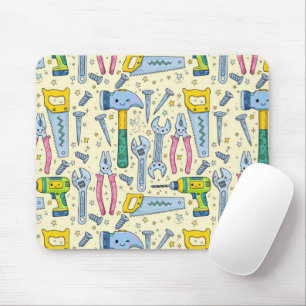 Tapis De Souris Collection d'outils de bricolage Doodle