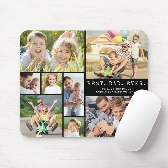 Tapis De Souris Collection photo moderne BEST DAD EVER 8 (Avec souris)