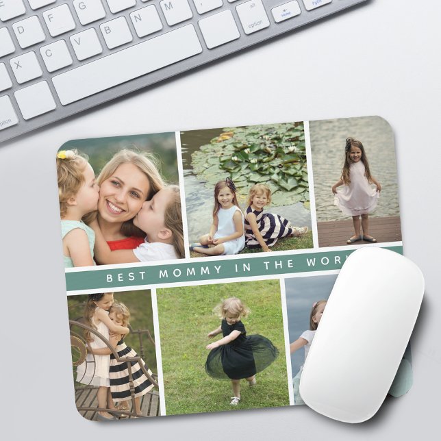 Tapis De Souris Collection photo moderne Best Mommy (Modern Best Mommy Photo Collage Mouse Pad)