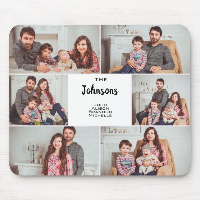 Tapis De Souris Collection photo moderne personnalisée 6 Famille (Devant)