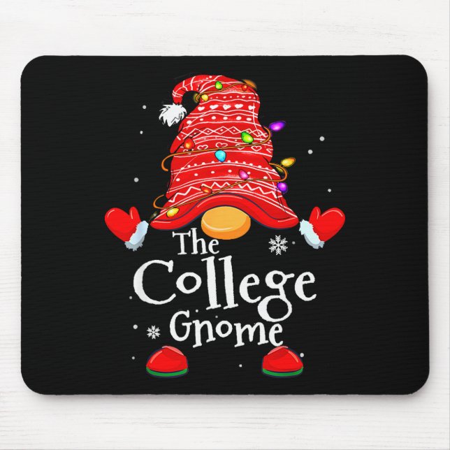 Tapis De Souris College Gnome - Xmas Family Matching Funny Christm (Devant)