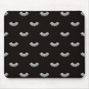 Tapis De Souris Collier de dissent vintage minimaliste noir et bla