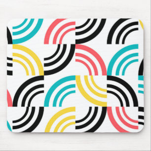 Tapis De Souris Coloré, moderne, amusant, joyeux graphisme géométr